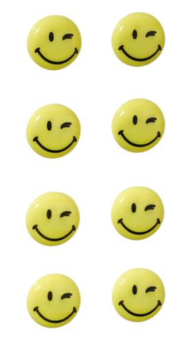 Franken Magneet "Happy", geel, Ø 20 mm