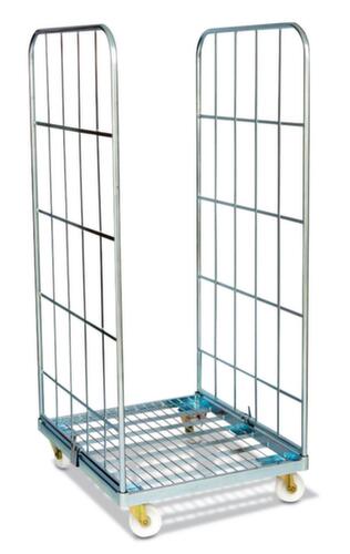Rolcontainer met stalen platform, draagvermogen 500 kg, lengte x breedte 800 x 710 mm