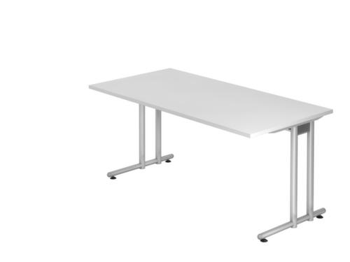 Bureau Terra Nova met C-voetonderstel, breedte x diepte 1600 x 800 mm, plaat wit