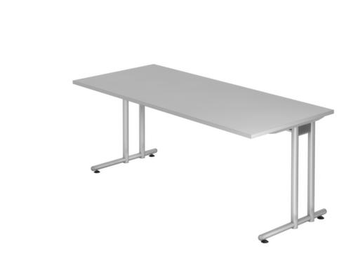 Bureau Terra Nova met C-voetonderstel, breedte x diepte 1800 x 800 mm, plaat lichtgrijs