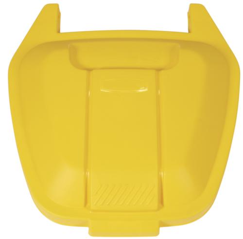 Rubbermaid Container met een inhoud tot 240 l, 100 l, beige, deksel geel