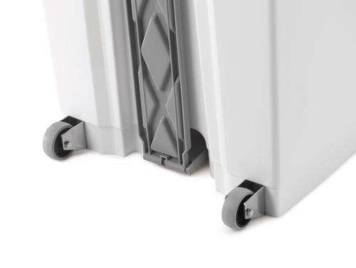 Pedaalemmer volgens HACCP, 90 l, wit, deksel geel