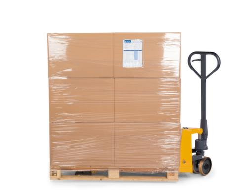 Pallethefwagen met snelheffunctie, 2500 kg draagvermogen, rubber/polyurethaan