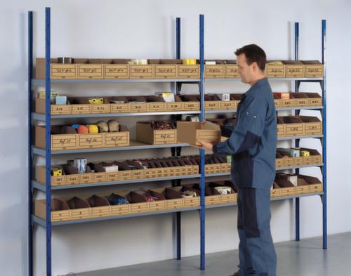 Kartonnen stellingbak, diepte 301 mm, bruin