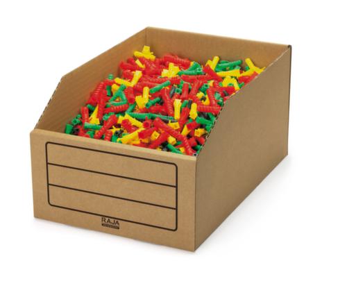 Kartonnen stellingbak, diepte 301 mm, bruin