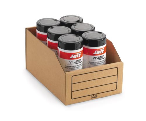 Kartonnen stellingbak, diepte 301 mm, bruin