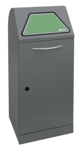 stumpf Afvalverzamelbak Modul-Vario 75 antraciet + zelfsluitende inworpklep, 75 l, grijs-aluminiumkleurig, deksel grijs-aluminiumkleurig