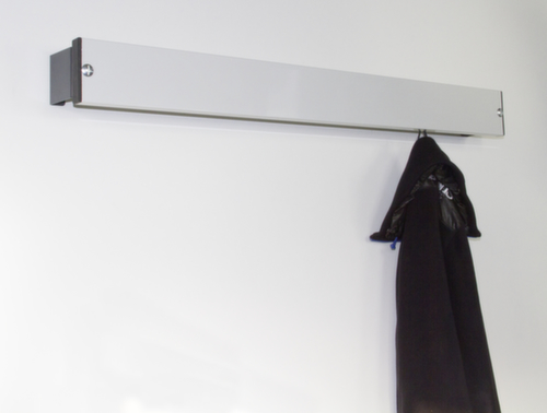 Sypro Hakenlijst, met jashaak, RAL 9006 blank aluminiumkleurig/RAL 7016 antracietgrijs