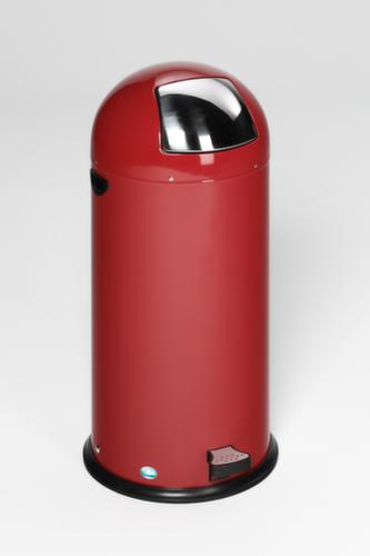 Pedaalemmer met scharnierend RVS deksel, 52 l, rood