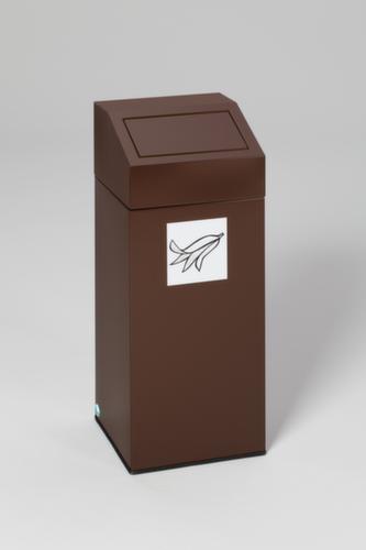 Afvalverzamelbak inclusief sticker, 45 l, ijzerglans, deksel ijzerglans