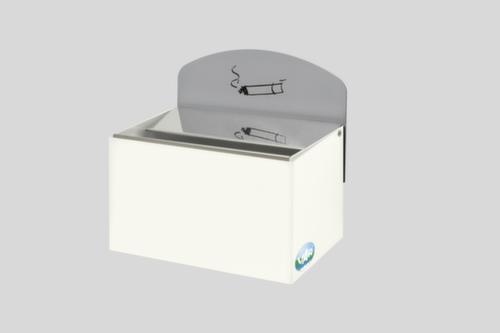 Wand- of combi-asbak met achterwand, wit