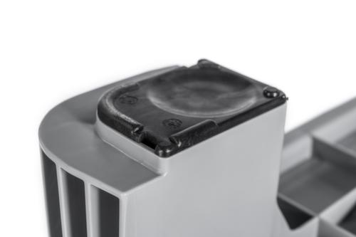 Grote container met versterkte bodem, inhoud 535 l, grijs, 4 voeten