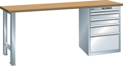 LISTA Werkbank, 5 laden