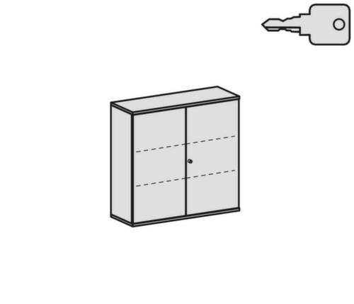 Gera Kast met openslaande deuren Pro, 3 ordnerhoogten