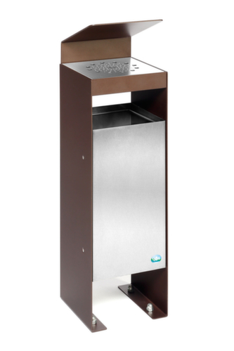 VAR Combi-asbak Q 25, deep-brown/natuur