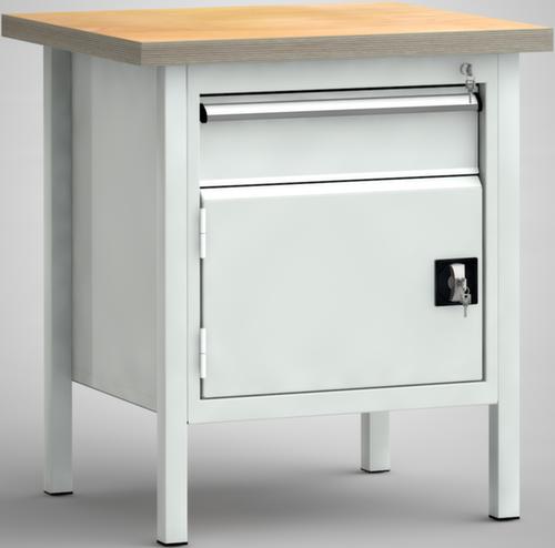 KLW Lutz Werkbank met multiplexplaat, 1 lade, 1 kast