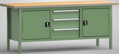 KLW Lutz Werkbank met multiplexplaat, 3 laden, 2 kasten