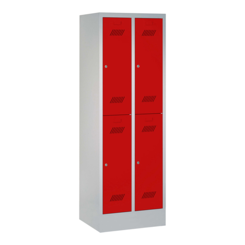 PAVOY Dubbele garderobekast Basis met 2x2 vakken, vakbreedte 300 mm