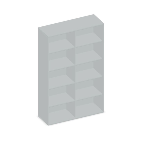 Gera Kantoorstelling Pro met achterwand, breedte 1200 mm, 5 OH