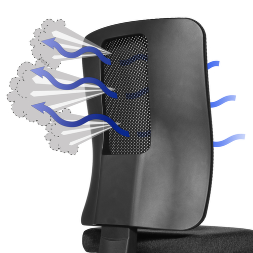 Topstar Bureaustoel Open X (N) met mesh rugleuning, rugleuning met netbekleding, zwart