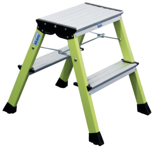 Krause Verrijdbaar vouwtrapje Monto® Rolly®, aluminium, groen