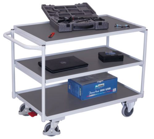 VARIOfit Tafelwagen 835x490 mm, draagvermogen 250 kg, 3 etages
