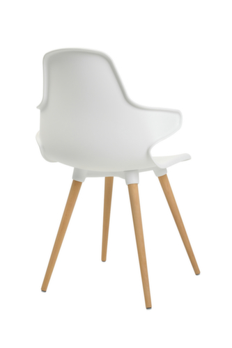 Topstar Bezoekersstoel T2020 met armleuningen, zitting wit, 4-voetonderstel