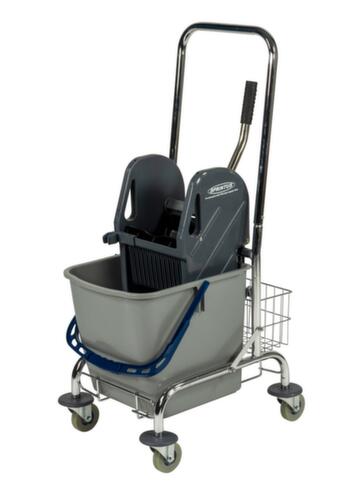 Dweilwagen met mopwringer, 1x27 l emmer in blauw