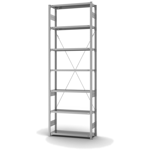 hofe Systeeminhaakstelling in standaard uitvoering, hoogte x breedte x diepte 3000 x 1060 x 335 mm, 7 legborden