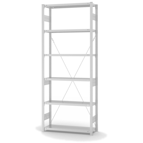 hofe Systeeminhaakstelling, hoogte x breedte x diepte 2500 x 1060 x 335 mm, 6 legborden