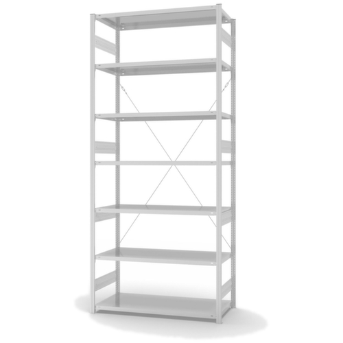 hofe Systeeminhaakstelling, hoogte x breedte x diepte 3000 x 1360 x 635 mm, 7 legborden