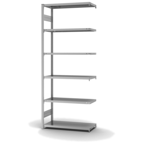 hofe Traversestelling in standaard uitvoering, hoogte x breedte x diepte 2500 x 1010 x 435 mm, 6 legborden