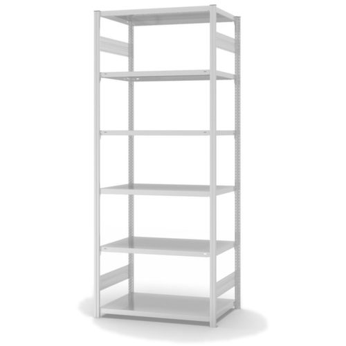 hofe Traversestelling in standaard uitvoering, hoogte x breedte x diepte 2500 x 1060 x 635 mm, 6 legborden