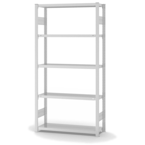 hofe Traversestelling in middelzware uitvoering, hoogte x breedte x diepte 2000 x 1060 x 335 mm, 5 legborden