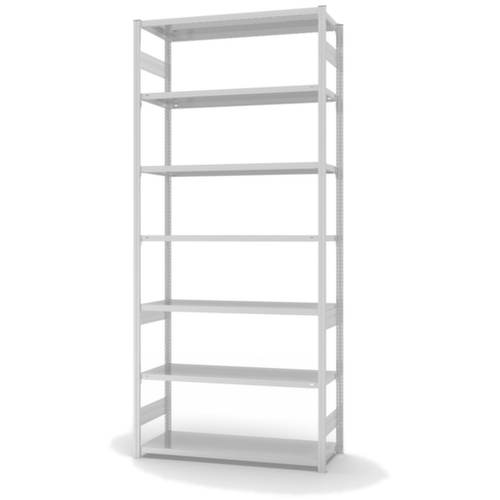 hofe Traversestelling in middelzware uitvoering, hoogte x breedte x diepte 3000 x 1360 x 535 mm, 7 legborden