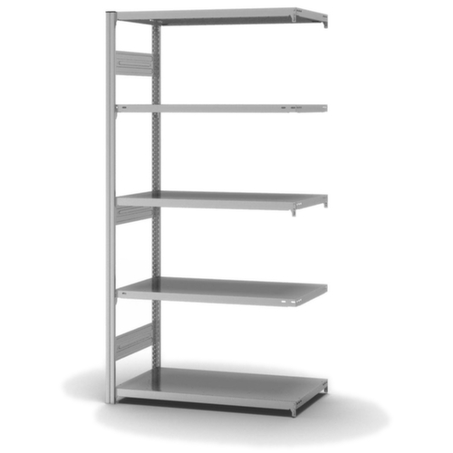 hofe Traversestelling in zware uitvoering, hoogte x breedte x diepte 2000 x 1010 x 535 mm, 5 legborden