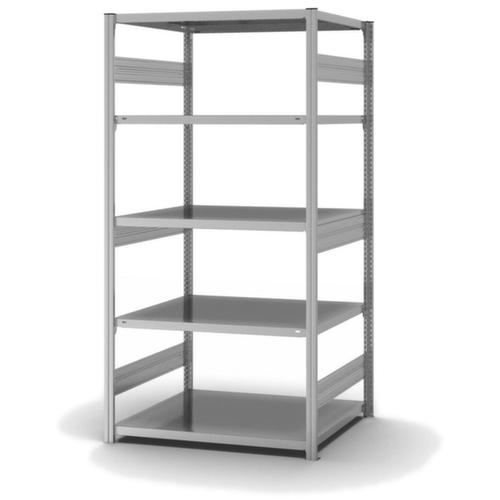 hofe Traversestelling in zware uitvoering, hoogte x breedte x diepte 2000 x 1060 x 835 mm, 5 legborden