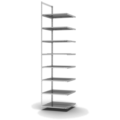 hofe Schroefbaar vijlenrek Bevestigingsveld voor gebruik aan beide zijden, 8 vloer, met corrosiebeschermende zinklaag