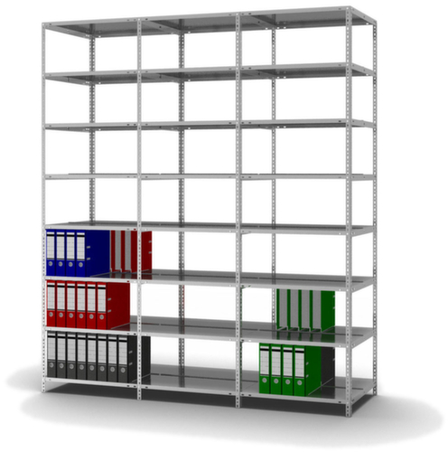 hofe Schroefbaar vijlenrek Bevestigingsveld voor gebruik aan beide zijden, 8 vloer, met corrosiebeschermende zinklaag