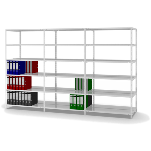 hofe Schroefbaar vijlenrek Bevestigingsveld voor gebruik aan beide zijden, 6 vloer, RAL7035 lichtgrijs