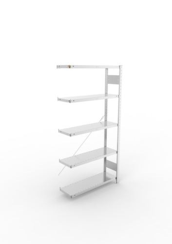 META Systeeminhaakstelling CLIP aanbouwsectie, hoogte x breedte x diepte 2000 x 1006 x 336 mm, 5 legborden