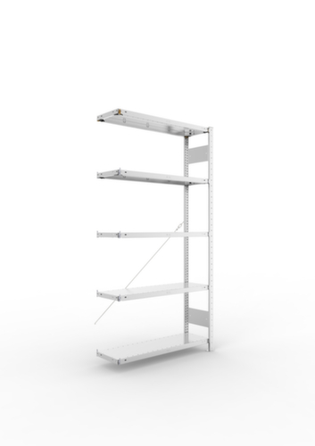 META Systeeminhaakstelling CLIP aanbouwsectie, hoogte x breedte x diepte 2000 x 1006 x 336 mm, 5 legborden