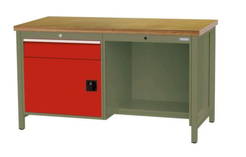 Bedrunka + Hirth Werkbank, 1 lade, 1 kast, 1/2 legbord