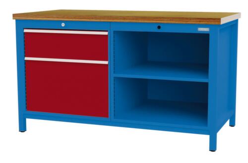 Bedrunka + Hirth Werkbank, 1 lade, 1 kast, 2 legborden