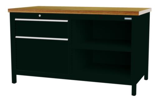 Bedrunka + Hirth Werkbank, 1 lade, 1 kast, 2 legborden