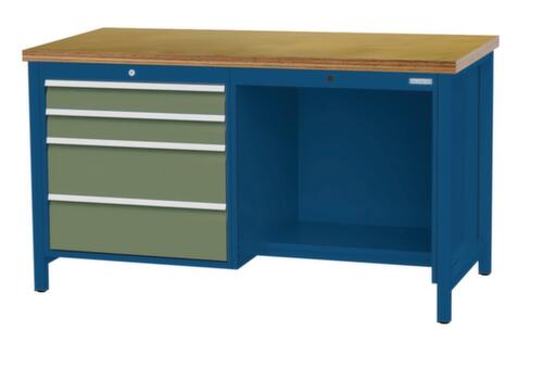 Bedrunka + Hirth Werkbank, 4 laden, 1/2 legbord