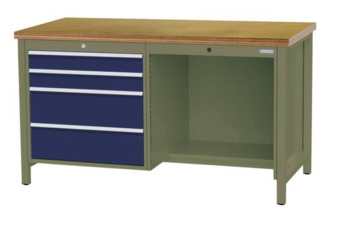 Bedrunka + Hirth Werkbank, 4 laden, 1/2 legbord