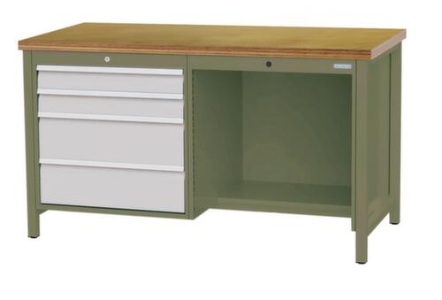 Bedrunka + Hirth Werkbank, 4 laden, 1/2 legbord