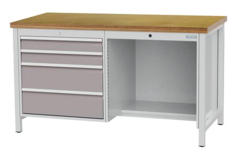 Bedrunka + Hirth Werkbank, 4 laden, 1/2 legbord