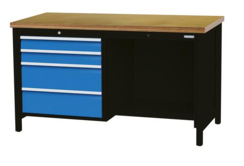 Bedrunka + Hirth Werkbank, 4 laden, 1/2 legbord